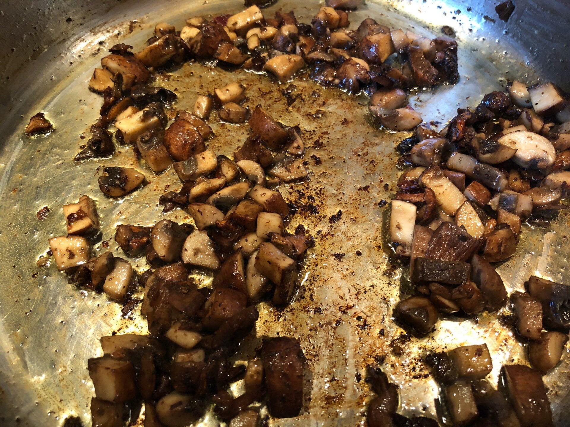 Mushrooms in the pan